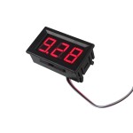 Digital Voltmeter with red LEDs, 3.5 - 30 V, black color case, 3-digit and 2-wire